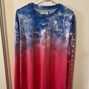Magellan Blue and Pink Long Sleeve Shirt